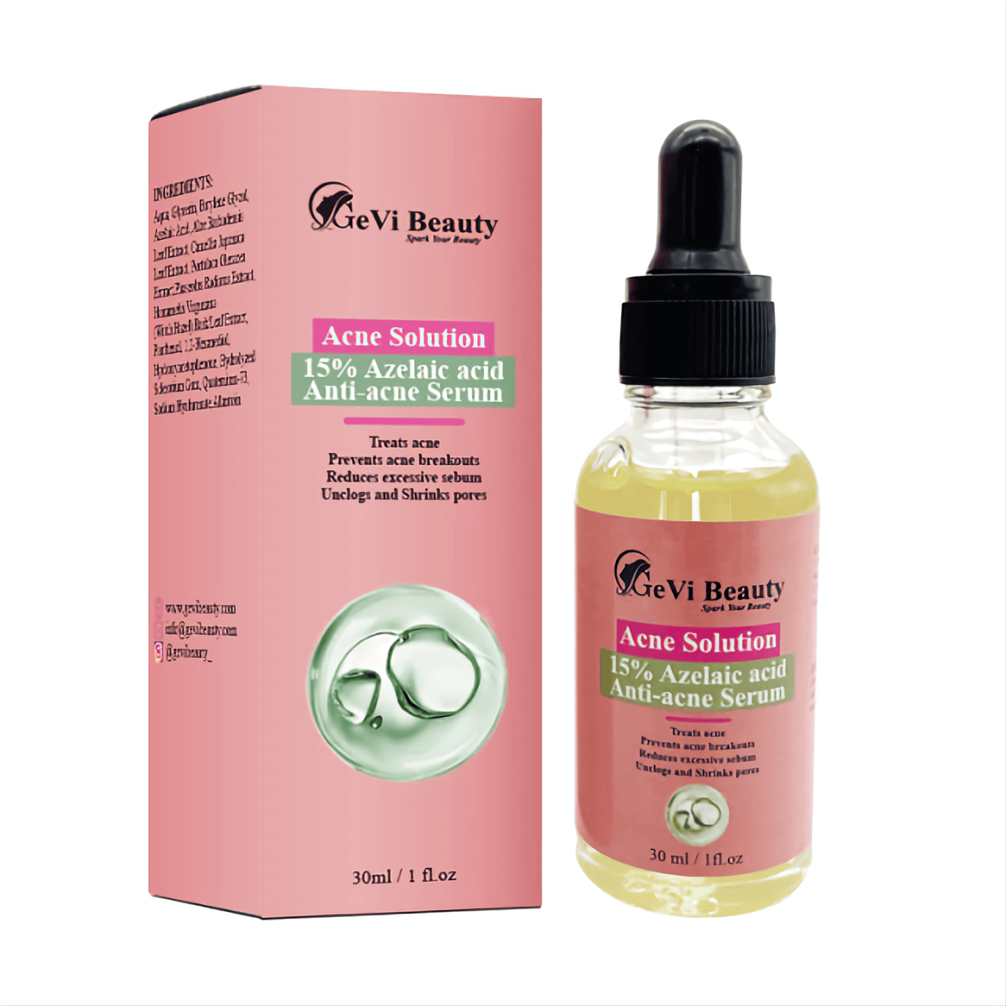 Acne Solution Face Serum 30ml - GeVi Beauty