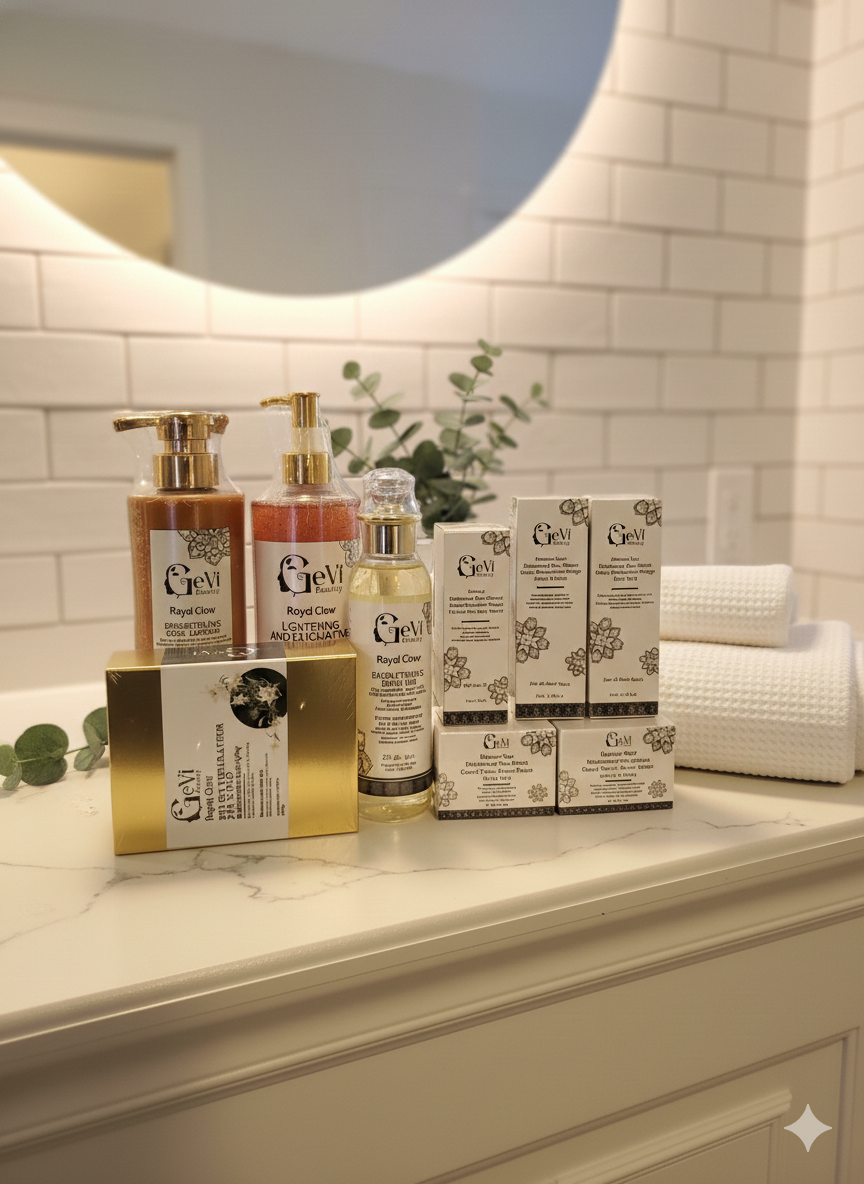 Royal Glow Brightening Collection, no toner, no sunscreen