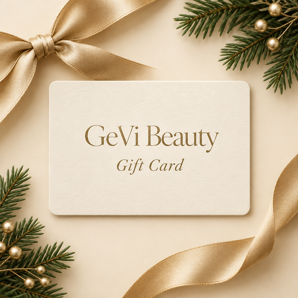 GeVi Beauty holiday gift card artwork