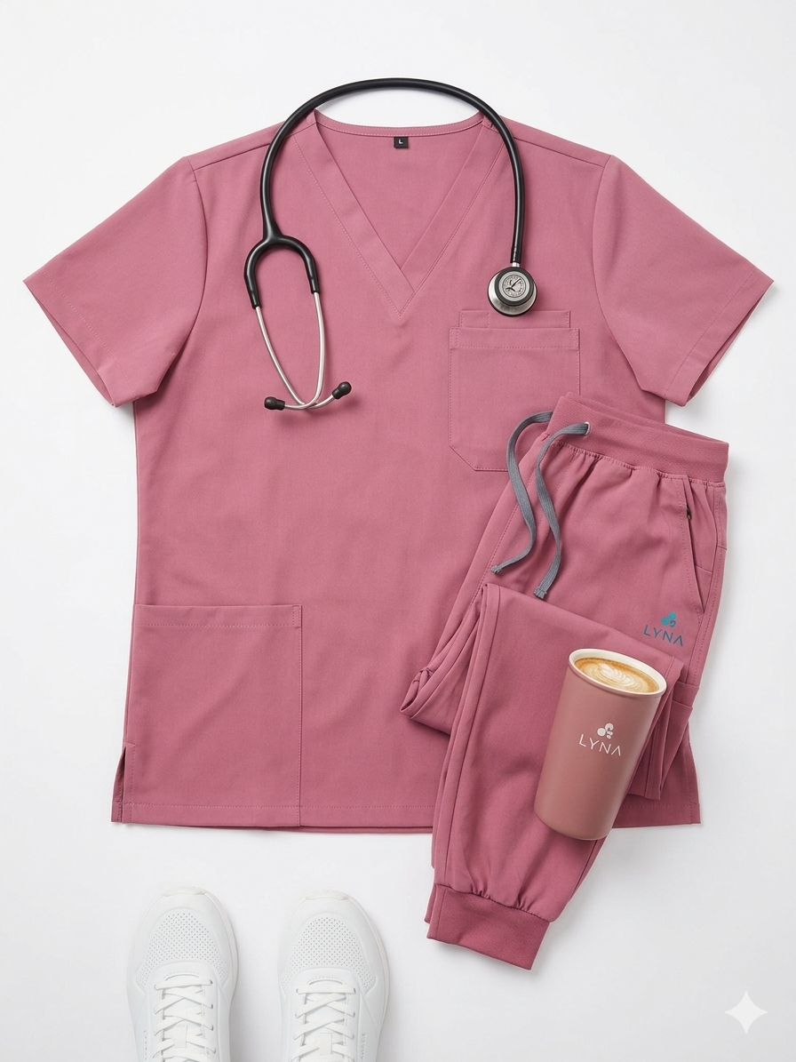 DUSTY PINK Women Scrub Set