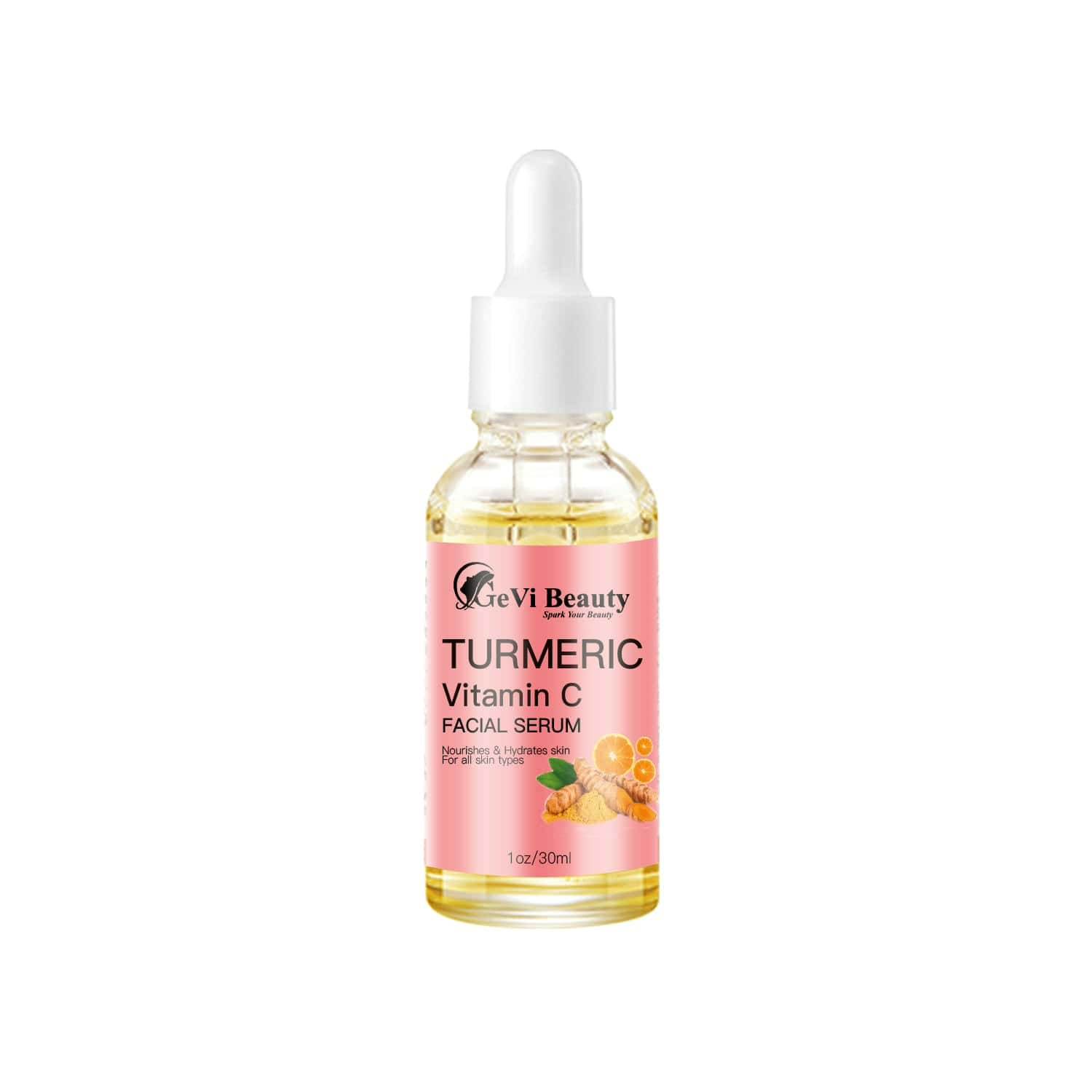 Tumeric and Vitamin C Face Serum 30ml - GeVi Beauty 