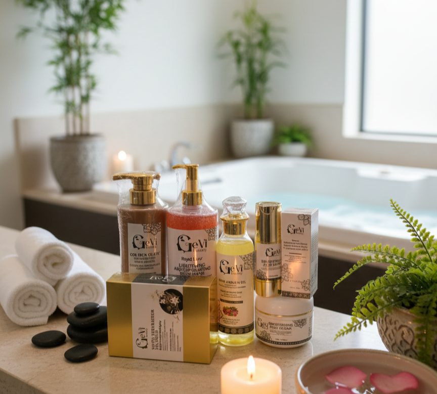 GOLDEN GLOW Brightening Package (Ebene and Caramel skin tone)