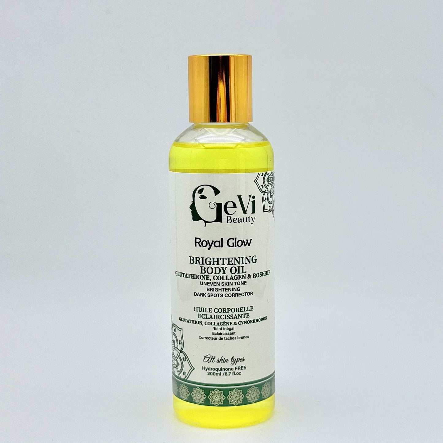 Royal Glow Brightening Body Oil 200ml - GeVi Beauty 