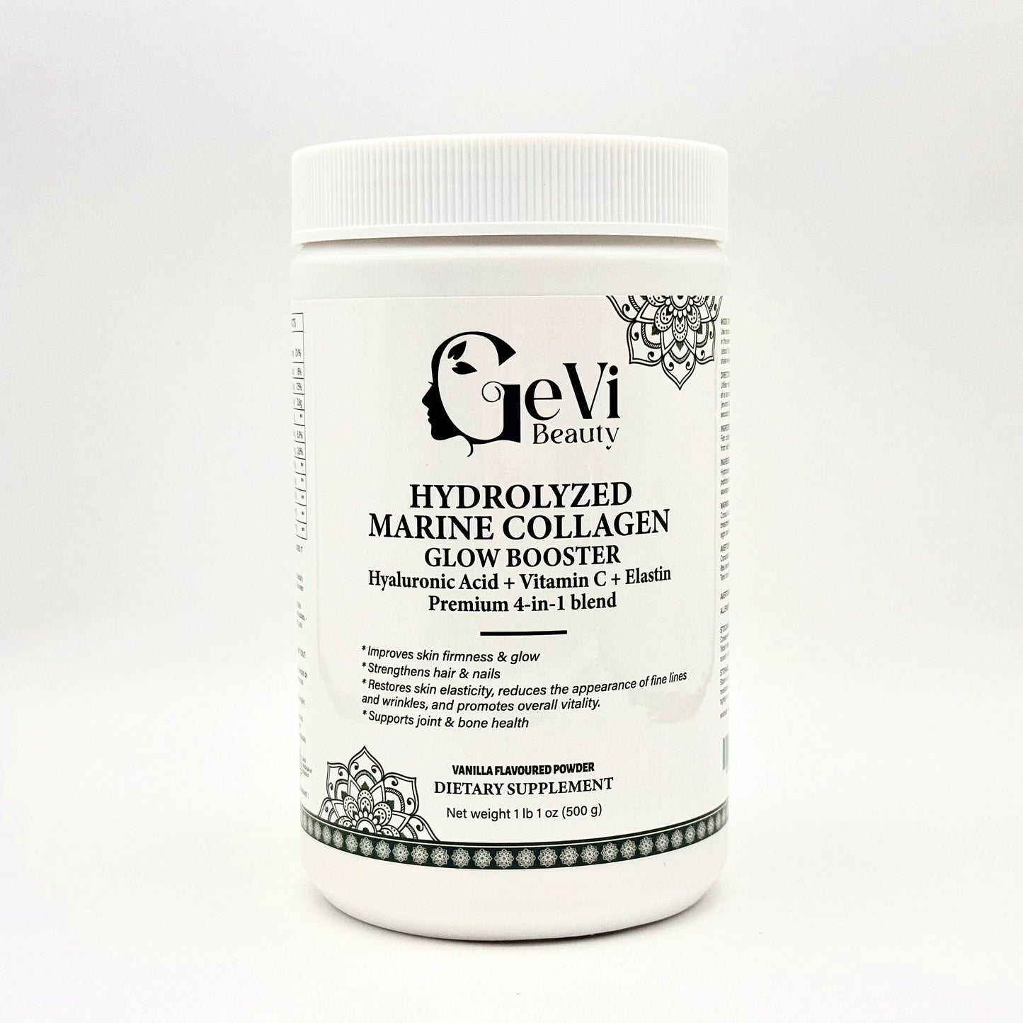 Hydrolyzed Marine Collagen 500g (Vanilla Flavoured)