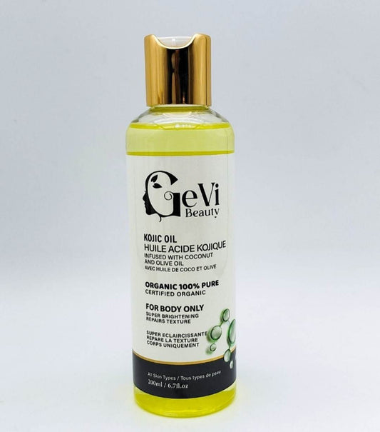 Kojic acid lightening Body Oil 200ml - GeVi Beauty 