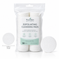 Full sealed package of 50 GeVi Beauty Exfoliating Cleansing Pads shown on white background with size reference