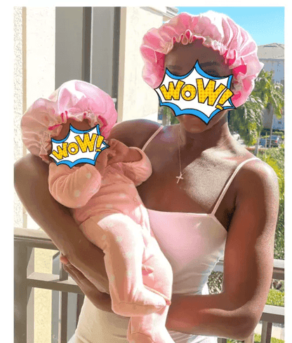 Mommy and Me Reversible Satin Bonnet - GeVi Beauty 