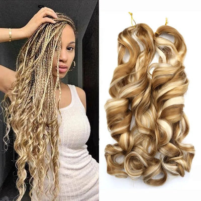 French curl braiding hair 22"  5 packs