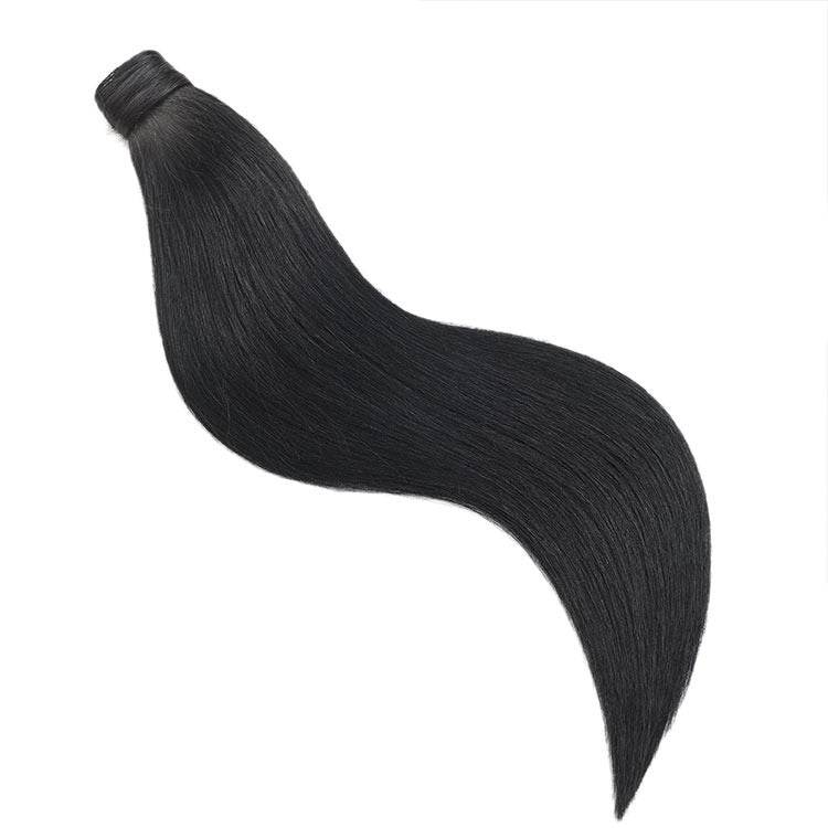 Wrap Around Straight Human Hair Ponytail - GeVi Beauty 
