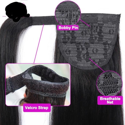 Ponytail Straight Human Hair GV Hair Beauty