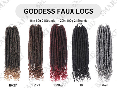 Goddess Faux Locs Crochet Hair Extensions 20" GV Hair Beauty