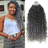 River Locs Curly Crochet Hair Extensions 18" colour 1b GV Hair Beauty