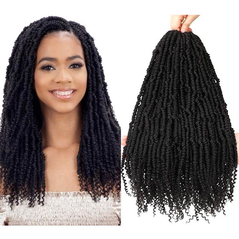 Bomb Twist Crochet Hair Extensions 18", #1b GV Hair Beauty 