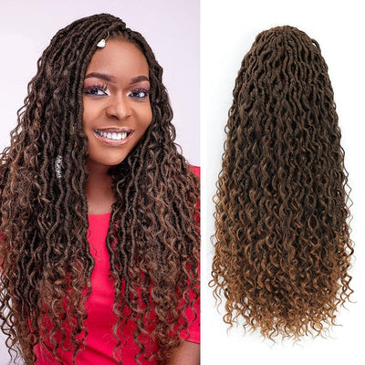 River Locs Curly Crochet Hair Extensions 18" colour 1b GV Hair Beauty