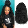 River Locs Curly Crochet Hair Extensions 18" colour 1b GV Hair Beauty 