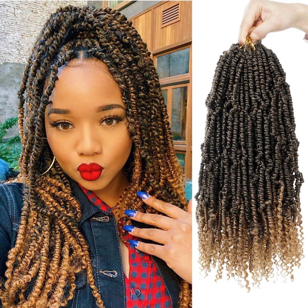 Bomb Twist Crochet Hair Extensions 18", #1b GV Hair Beauty 