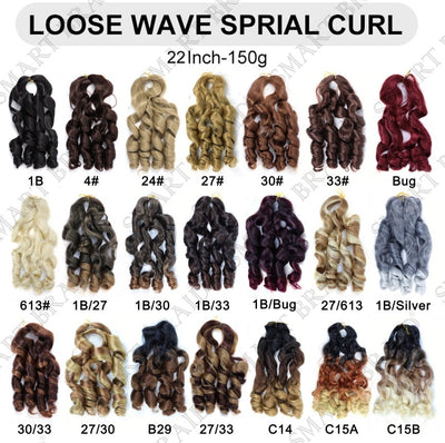 French curl braiding hair 22"  5 packs